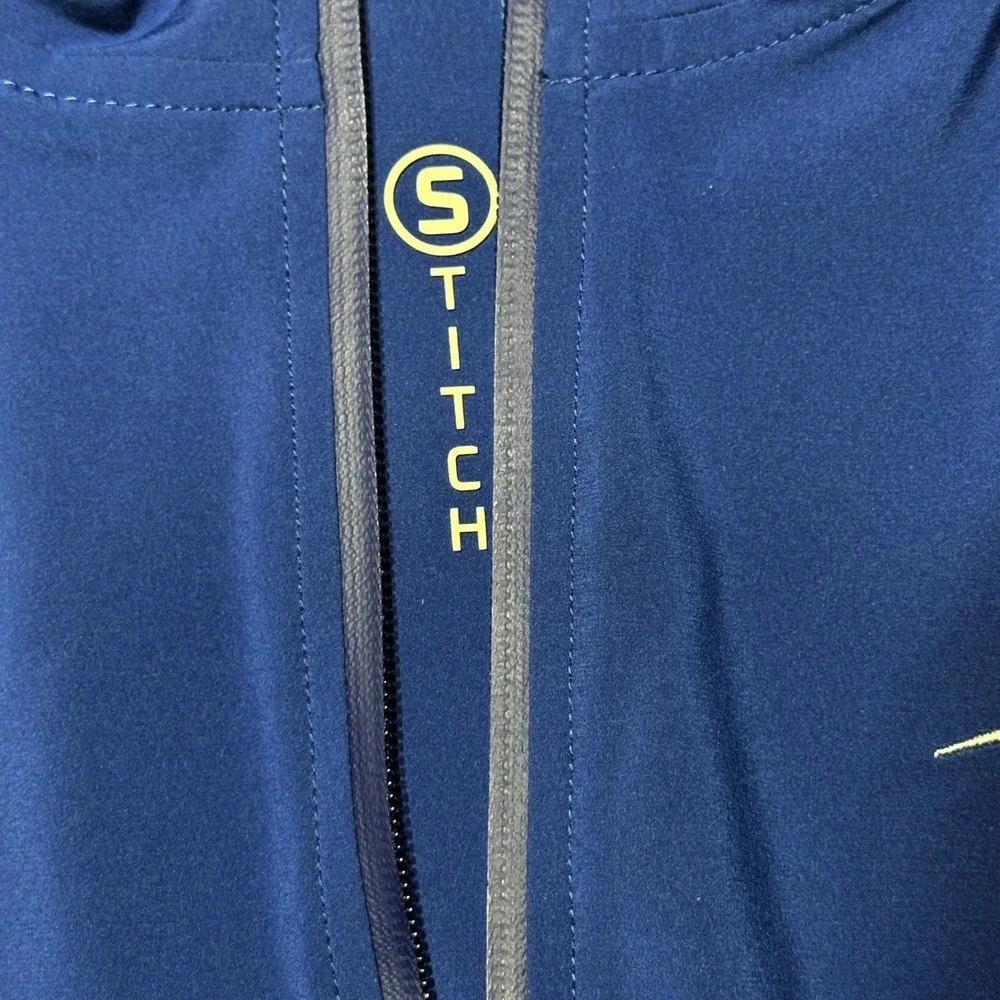 Stitch Golf Vest Mens Large Blue Full Zip SWS Weather System 211SA Performance